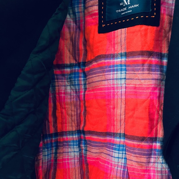 American Eagle Outfitters Navy Blue Wool Pea Coat - Picture 7 of 8